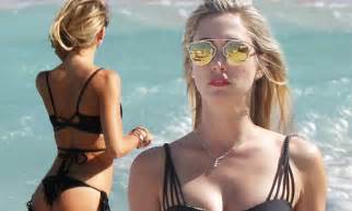 Lauren Stoner Sizzles In A Black Bikini As She Splashes Around In Miami