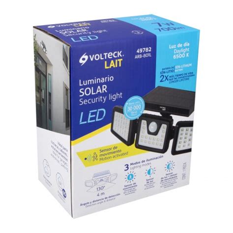 Luminario Solar Led W Con Sensor De Movimiento Volteck