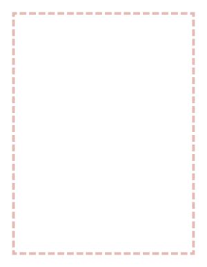 Printable Burgundy Medium Dashed Line Page Border