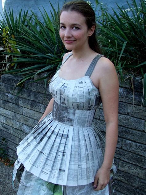 Recycled Newspaper Dresses Recycled Crafts