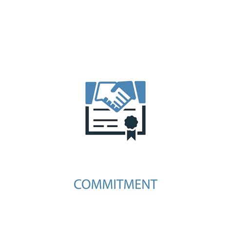 Premium Vector Commitment Concept 2 Colored Icon Simple Blue Element