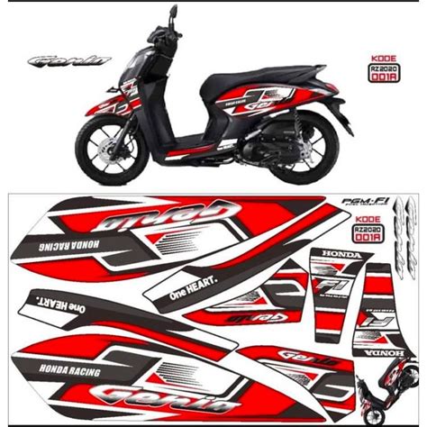 Jual Striping Variasi Honda Genio Decal Genio Honda Genio Stiker