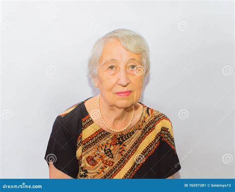 Old Woman Face Portrait Aging Process Concept Stock Image Image Of