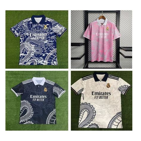 Real Madrid Pink Dragon Blue Dragon Special Jersey Real Madrid Jersey