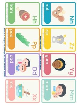 Cvc Alphabet Flashcards Full Color Updated By Point Simple Languages