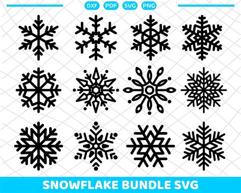 Snow Svg Flakes Winter Png Snowflakes Cut Files For Cricut And