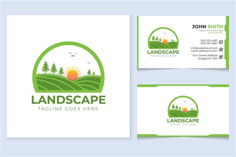 Landscape Logo Design Template Graphic By Svg Moon · Creative Fabrica