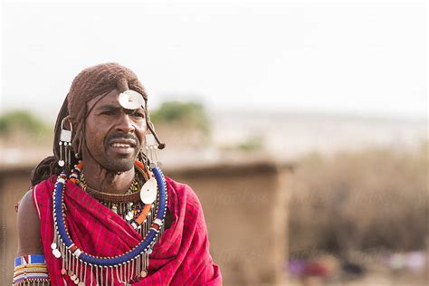 Maasai Man With Traditional Clothing Del Colaborador De Stocksy