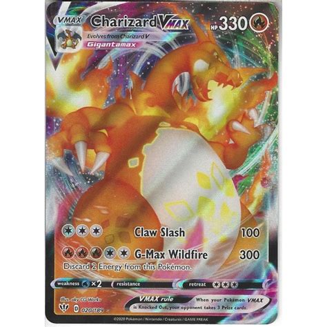 Pokemon Trading Card Game 020 189 Charizard VMAX Rare Ultra Card