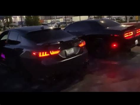 Camry Trd Vs Dodge Challenger R T Roll Races Youtube