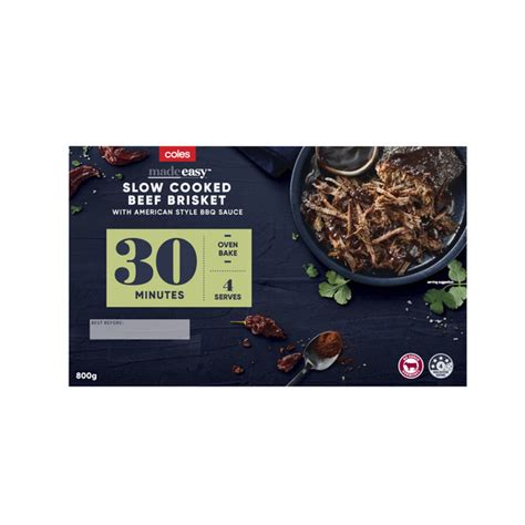 Buy Coles Made Easy Slow Cooked Beef Brisket With American Style Bbq