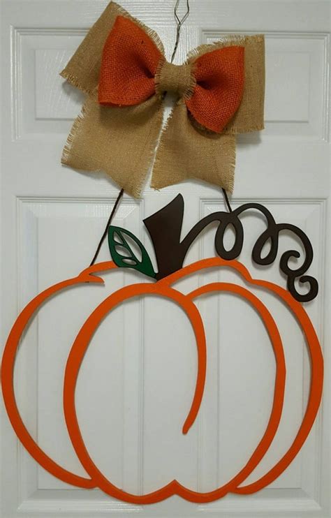 Items Similar To Pumpkin Door Hanger Fall Door Hanger Fall