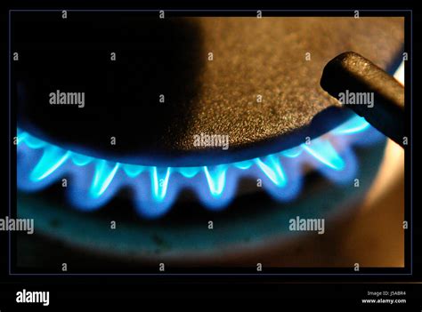 Gas Stove Flame Stock Photo Alamy