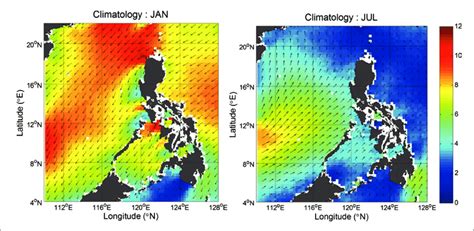 2 Typical Monsoon Wind Patterns For The Philippines Based On The 10 Yr