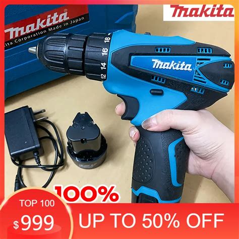 FULL BOX 2 pin Máy Khoan Pin Makita 12V Bản Mới 2021 Lõi Đồng 100