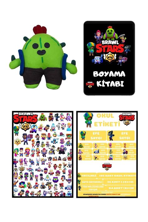 RedNar Brawl Stars Peluş Oyuncak Seti Brawl Stars Karakter Figür