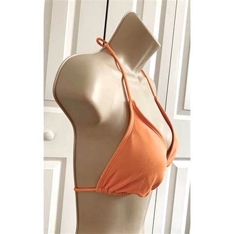 OP Swim Ocean Pacific Op Sz Jr L Creamsicle Orange Triangle String Bikini Poshmark