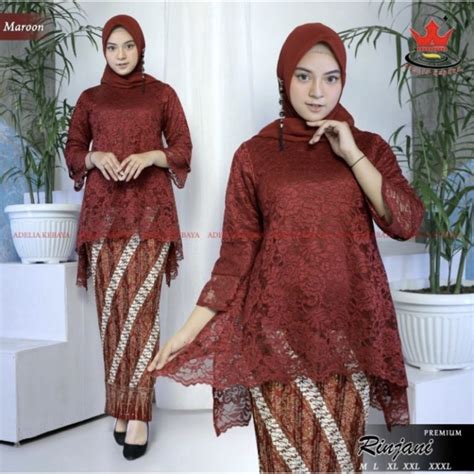 Jual RK COD SETELAN KEBAYA RINJANI JUMBO BIG SIZE LD 130 CM SETELAN