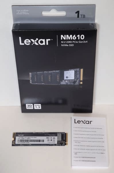 Cdrlabs Box Contents And Physical Features Lexar Nm Tb M