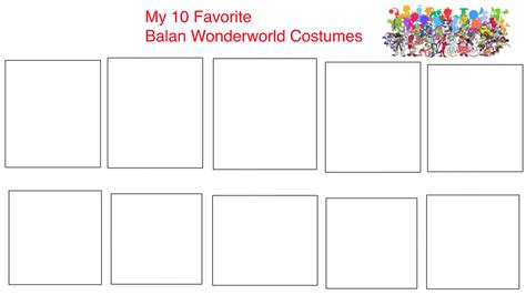 10 Fav Balan Wonderworld Costumes meme by jlj16 on DeviantArt