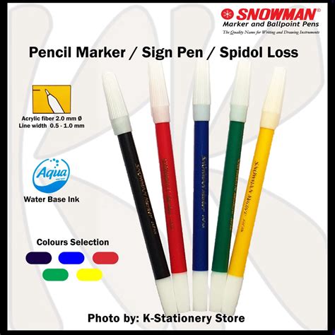 Jual Spidol Kecil Spidol Loss Snowman Pencil Marker Hitam Biru