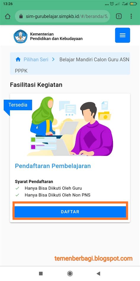 Cara Mendaftar Program Belajar Mandiri Calon Guru Asn Pppk