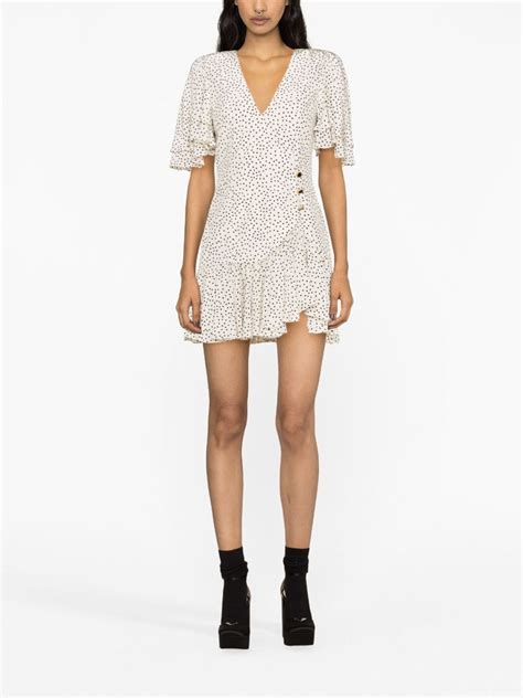 Alessandra Rich Polka Dot Silk Minidress Farfetch