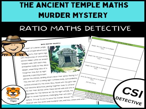 Ratio Maths Murder Mystery Uncover Clues In An Ancient Temple