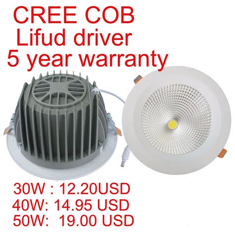 W Cree Recessed Led Cob Downlight Ceiling Light For Shop Market Mall