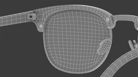 Retro Browline Glasses 3d Model By Frezzy