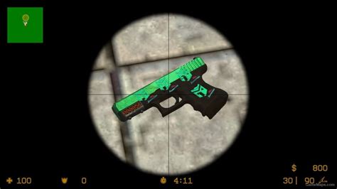 Glock 18 Gamma Doppler Emerald Mod For Counter Strike Source