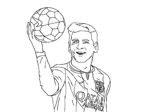 Desenho De Lionel Messi Para Colorir