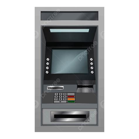 Atm Machine Bank Vector Art Png Atm Icon Realistic Vector Bank