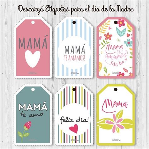 Etiquetas Originales Para Imprimir Y Regalar En El Día De La Madre