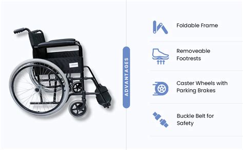 Rehamo Standard Lightweight Econo Wheelchair 18 Inch Adjustable