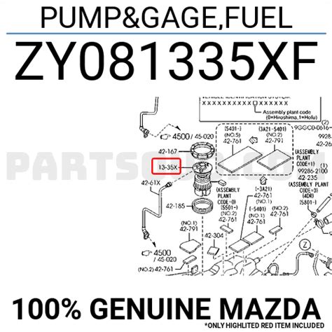 PUMP&GAGE,FUEL ZY081335XF | Mazda Parts | PartSouq
