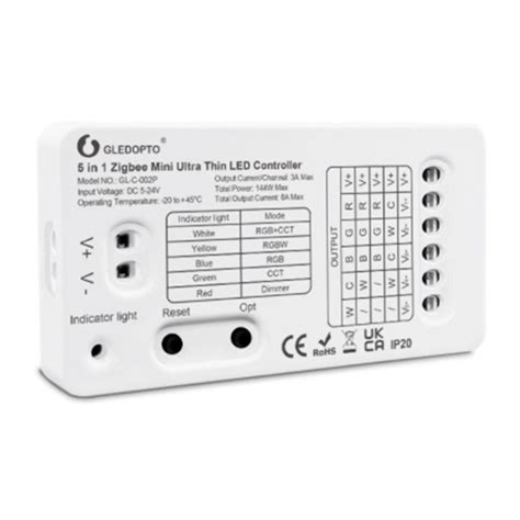 Gledopto Zigbee Dc V Mini In Rgbcct Rgbw Rgb Cct Dimmer Led