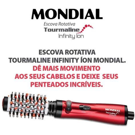 Escova Rotativa Mondial Er Tourmaline V No Shoptime