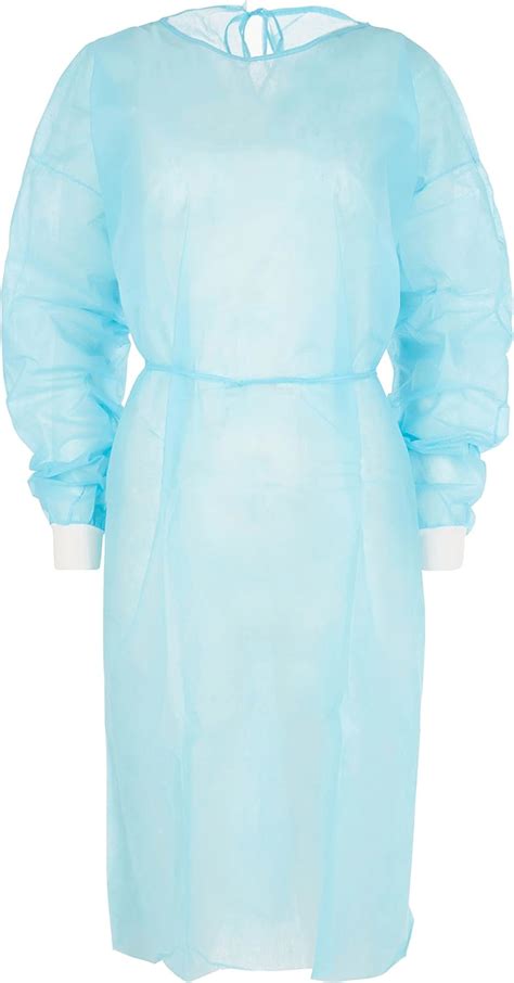 Nobles Universal Size Blue Disposable Isolation Gowns Latex Free Gown