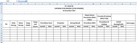 Laporan Stok Gudang Pengertian Contoh Cara Membuat Dan Fungsinya Ginee