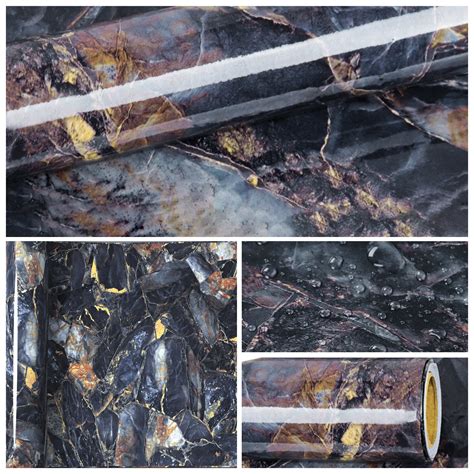 Navy Blue Marble Contact Paper Veelike