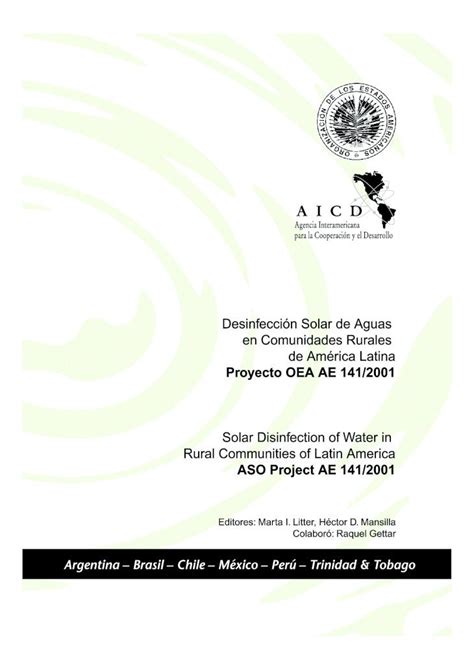 Pdf Desinfecci N Solar De Aguas En Solar Water Disinfection In