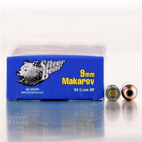 Bulk 9mm Makarov 9x18mm Ammo By Silver Bear For Sale 1000 Rounds