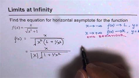 Horizontal Asymptote Limits At Infinity Youtube