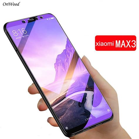 Oriwood Pour Xiaomi Mi Max D Anti Bleu Verre Tremp Film De