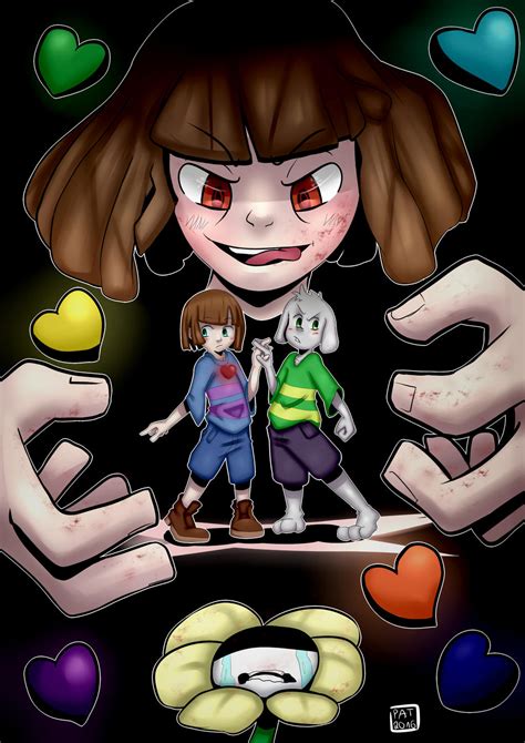 Frisk Asriel And Chara -Undertale Fanart- Finished by PaD12 on DeviantArt