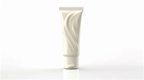 3d Render Image Cream Colored Tube Isolated On A White Background Tube