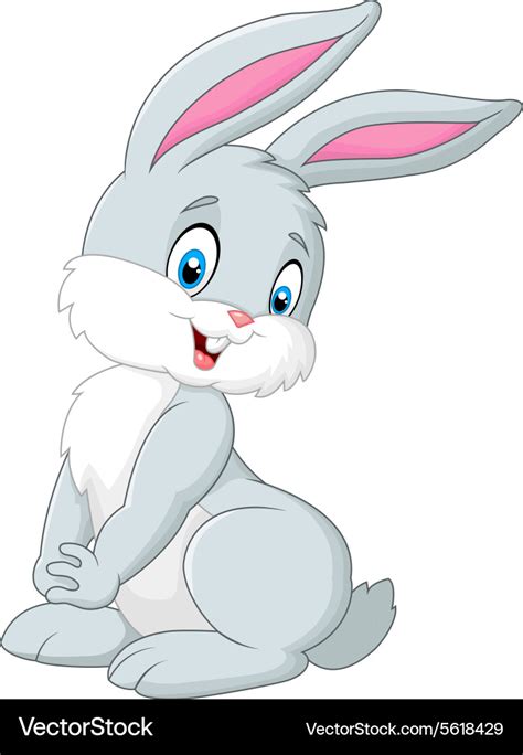 Cute Cartoon Rabbit Royalty Free Vector Image Vectorstock