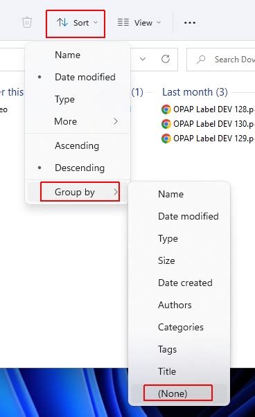 How To Disable File Explorers Grouping Files By Date In Windows 11