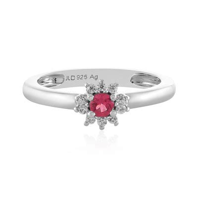 Tansanischer Rosa Spinell Zirkon Silber Ring 0 243 Ct